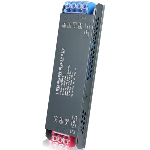 Image of AXFEE 24V 200W LED Driver Transformer, 240V AC to 24V DC 8.33A Power Transformer, Constant Voltage Driver Adapter, Ultra Slim Low Voltage LED Power Supply Unit for Strip Light, Light Bulbs, Wall Lamp