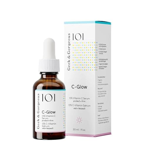 Image of Geek & Gorgeous 101 C-Glow - 15% Vitamin C Serum, super-light + Ferulic acid & vitamin E, gives environmental protection, boost collagen & evens skin tone - all skin types, 30ml