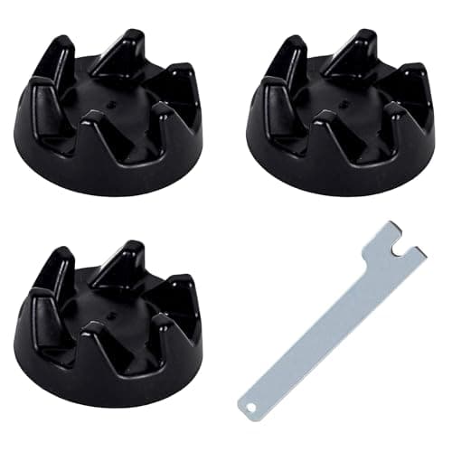 Image of 3 Pack Blender Coupler for KitchenAid 9704230, Replacement Blender Rubber Coupler Gear Clutch with Spanner, Compatible with KitchenAid KSB52, KSB5, 5KSB5 and 5KSB52