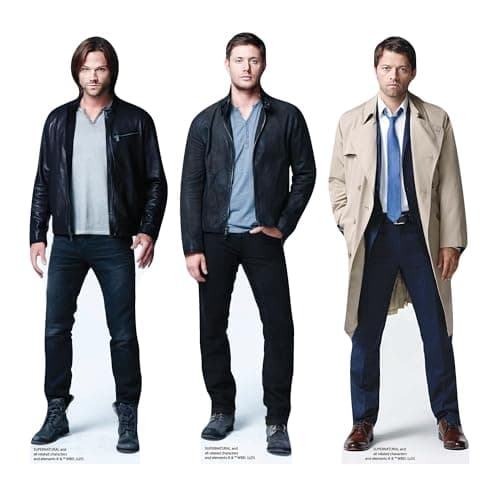 Image of Star Cutouts SC4635 Supernatural Dean, Sam & Castiel Shelf Top Pack – 31cm Cardboard Cutouts for Fans, Collectors, Desks & Room Décor