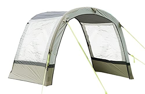 Image of OLPRO Cocoon Breeze Inflatable Campervan Awning Extension Sage & Chalk - Pre 2022 Air Beam, extra storage room, undercover dining area, 350cm wide x 180cm long