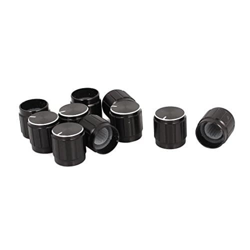 Image of sourcingmap Aluminum Alloy Rotary Potentiometer Knobs Cap 13x16mm 10pcs Black