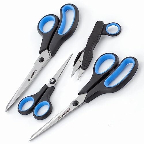 Image of Judge Set of 4 Scissors, Right Handed Scissors with Soft Grip Handles and Stainless Steel Blades, Dishwasher Safe - 25 Year Guarantee