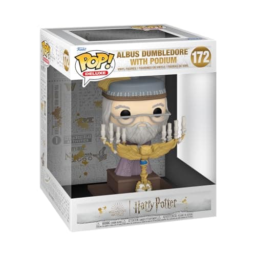 Image of Funko POP! Deluxe: Harry Potter Prisoner Of Azkaban - Albus Dumbledore With Podium - Collectable Vinyl Figure - Gift Idea - Official Merchandise - Toys for Kids & Adults - Movies Fans