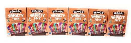 Image of Beanies Instant Coffee Sachets Variety | 12 Sachets per Pack × 6 | Mixed Flavours Sampler | Sugar Free, Low Calorie Flavoured Instant Coffee Sticks | Coffee Gift Set