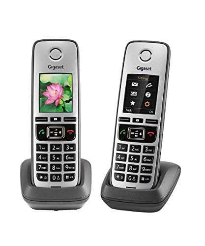Image of Gigaset FAMILY Duo - Premium Cordless Home Phone to Connect all Family Members - Nuisance Call Block, 2 Handsets, Titanum Grey