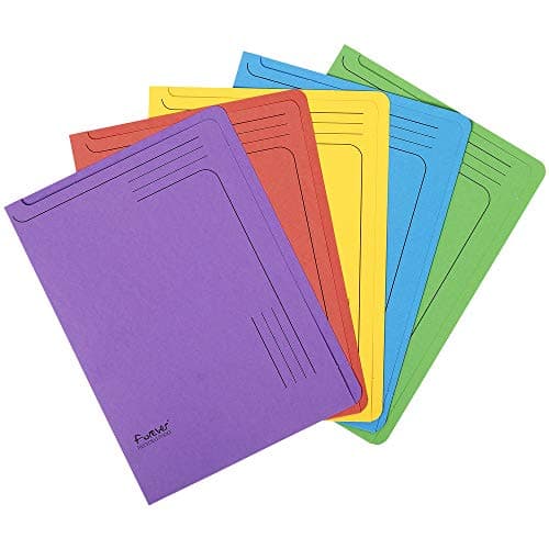 Image of Exacompta - Ref 48100E - Forever Collection - Slip File - 220 x 310mm in Size, Suitable for A4 Documents, 290gsm Recycled Board - Assorted Colours (Pack of 25)