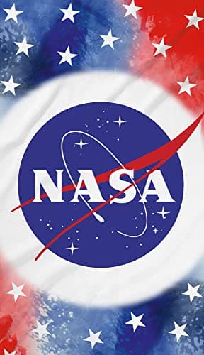 Image of Nasa Bath Towel Stars 75 x 150 cm 100% Cotton Velour Quality Beach Towel Bath Towel Sauna Towel America USA Astronaut Space Shuttle Logo Pass. for Bed Linen