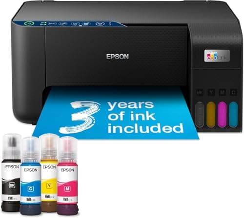 Image of Epson EcoTank ET-2861 Ink Tank Printer | Busy Home Use | Wireless | A4 | Print, Copy, Scan | Includes up to 3 Years of Ink