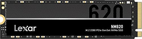 Image of Lexar NM620 256GB SSD, M.2 2280 PCIe Gen3x4 NVMe 1.4 Internal SSD, Up to 3500MB/s Read, 1300MB/s Write, 3D NAND Flash Internal Solid State Drive for PC Enthusiasts and Gamers (LNM620X256G-RNNNG)