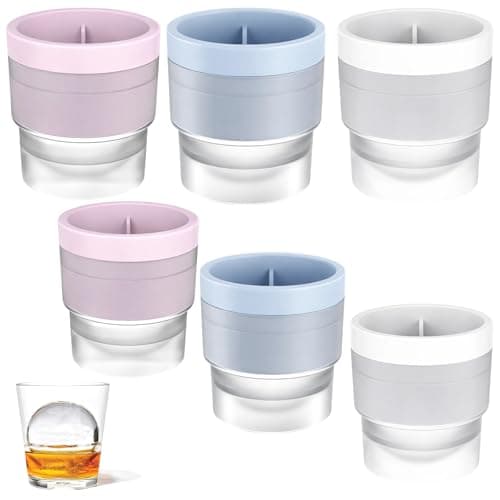 Image of 6PCS Ice Ball Mould Set, Large Ice Ball Maker for Whiskey and Cocktails,Sphere Ice Cube Mould Can Be Used to Make Ice Hockey for Beverages, Suitable for Home Bars and Entertainment Use