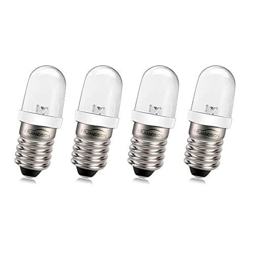 Image of Ruiandsion E10 LED Bulb 220V 230V AC 8mm Screw Base Energy Saving LED Indicator Light E10 Base LED Upgrade Bulb, White (Pack of 4)