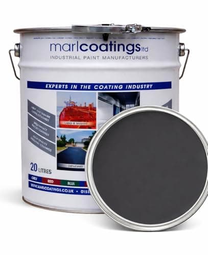 Image of marlcoatings Heavy Duty Hardwearing Polyurethane Concrete Industrial (20L Dark Grey) Semi Gloss Floor Paint, Great for Garages, Car showrooms, Factories and Many other uses.