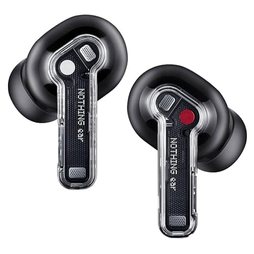 Image of Nothing Ear wireless ear buds with Hi-Res Audio, Smart Active Noise Cancelling, Advanced equalizer and up to 40.5 hours of listening time - Black