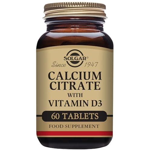 Image of Solgar Calcium Citrate with Vitamin D3 Tablets - Pack of 60 - Healthy Bones & Teeth - High Potency Formula - Gluten Free