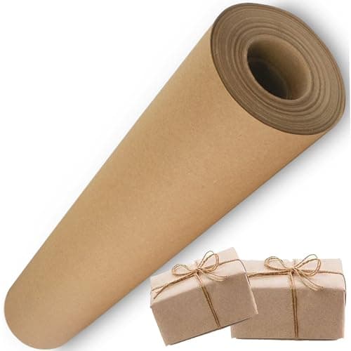 Image of Wide Kraft Paper Roll 900mm / 90cm x 100m Long Length Multipurpose Brown Wrapping Paper Roll For Wrapping Gifts, Parcel Packing, Arts & Craft