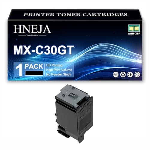 Image of HNEJA MX-C30GT Toner Cartridge, Compatible MX-C30GT-BA MX-C30GT-CA MX-C30GT-MA MX-C30GT-YA Toner Cartridges for Sharp MX-C250 MX-C250W MX-C300P MX-C300W MX-C301W MX-C303W Printer,Black-1 Pack