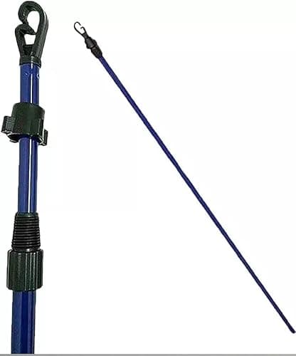 Image of Kingfisher 2.4M Metal Heavy Duty Washing Line Prop Telescopic Home Garden Pole Clothing Laundry Support (1)