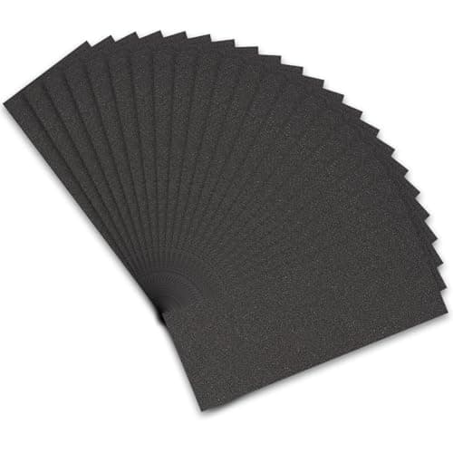 Image of STEBRUAM Wet and Dry Sandpaper 240 Grits, Sandpaper Assorted for Cars Polishing Metals Walls Wood Furniture Sanding, 21 Sheets Sand Paper 9x3.6 Inch