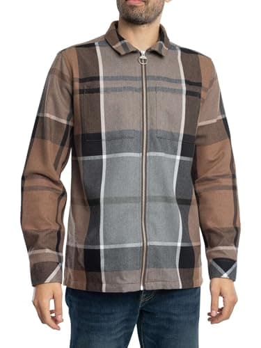 Image of Barbour Men's Lannich Tartan Overshirt, Cedarwood, Cedarwood, Medium