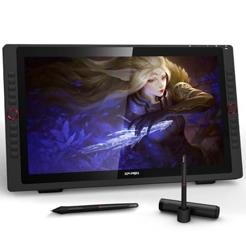 Image of XP-PEN Artist24 Pro 23.8" Gracphic Tablet Pen Display 2K QHD Drawing Monitor with 2 Red Dials, 20 Shortcut Keys, 8192 Levels Battery-free Stylus Supports Tilt Function