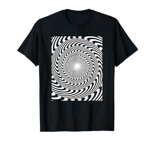 Image of Swirl Optical Illusion Pattern Warning Do Not Stare T-Shirt