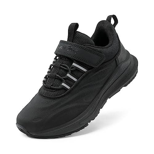 Image of DREAM PAIRS Unisex Kids Trainers Boys Girls Waterproof Walking Running Shoes Athletic Sneakers Sports Shoes for Little/Big Kids,Size 3 Big Kid,All Black,SDRS2335K