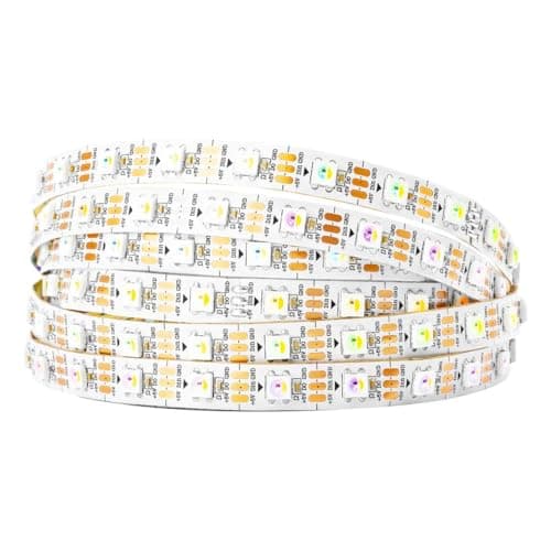 Image of BTF-LIGHTING RGBW RGB+Natural White SK6812 (Similar WS2812B) 16.4ft 5m 60LEDs/Pixels/m Individually Addressable Flexible 4 Colors in 1 LED Dream Color LED Strip White PCB IP30 Non-Waterproof DC5V