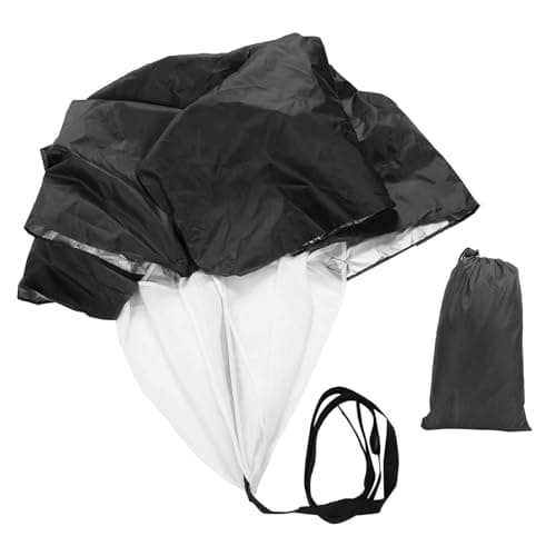 Image of Cyrank Adjustable Speed Chute, Running Parachute Speed Training Resistance Umbrella Football Parachute Running Speed Chute Resistance Parachute for Basketball Training Adults Youth Kids(black)