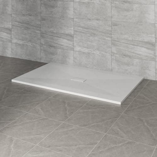 Image of NRG 1500x1000mm SMC Rectangle Shower Tray White with Fast Flow Waste for Bathroom Enclosures