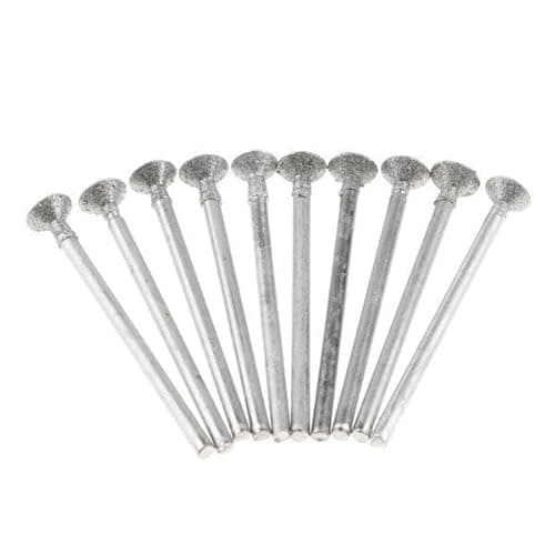 Image of QLoztyse 2x10 Pieces 1/8" Thin Disc Type Shaft Diamond Engraving Burrs Bits Diam. 6mm, 2 Pcs