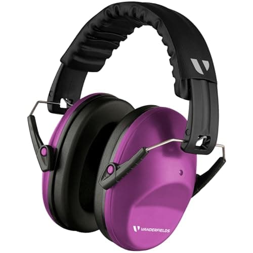 Image of Vanderfields Premium Hearing Protection Ear Defenders - Broad Spectrum Sound Reduction 29 dB at 2K Hz Noise Cancelling - Headset Safety Noise Cancellation - Headphones Kids 3-12 - Purple Power