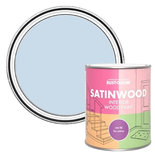 Image of Rust-Oleum Blue Satinwood Interior Wood Paint - Blue Sky 750ml