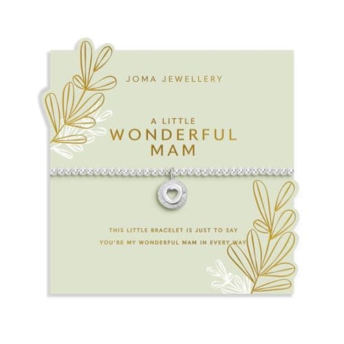 Image of Joma Jewellery MOTHER'S DAY A LITTLE WONDERFUL MAM Silver Plated Bracelet 17.5cm stretch