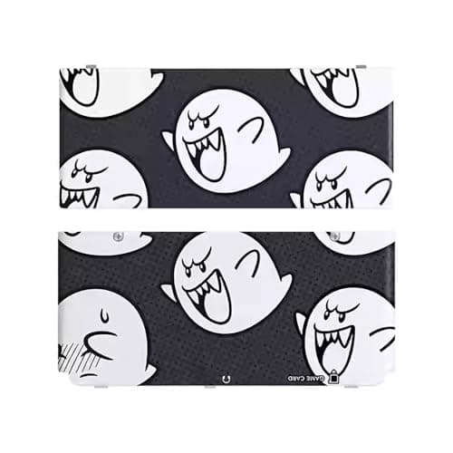 Image of Limited for New3DS Extra Faceplate Shell Replacement Black/White Ghost, for New 3DS Small Handheld Game Console, DIY Boo-Boo Edition Top & Bottom Back Cover Plates Outer Coverplate 2 PCS
