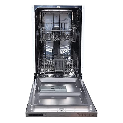 Image of Statesman BDW4509 Integrated Slimline Dishwasher, 9 Place Settings, Half Load Wash Function, 5 Wash Programs, 3/6/9 Hour Timer, 45cm Wide, Energy Rating E, White