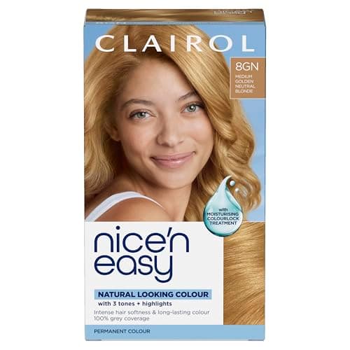Image of Clairol Nice'n Easy Crème, Natural Looking Oil Infused Permanent Hair Dye, 8GN Medium Golden Neutral Blonde