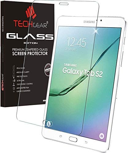 Image of TECHGEAR GLASS Edition fits Samsung Galaxy Tab S2 8.0 Inch LTE/4G (SM-T713, SM-T715) - Genuine Tempered Glass Screen Protector Guard Cover Compatible with Samsung Galaxy Tab S2 8"