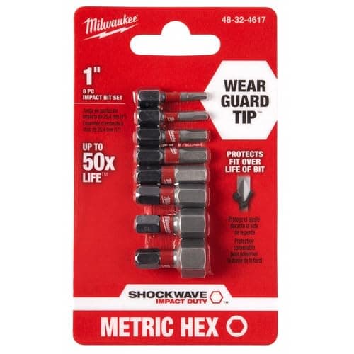 Image of Milwaukee 48-32-4617 8 Piece Metric Hex Insert Bit Set