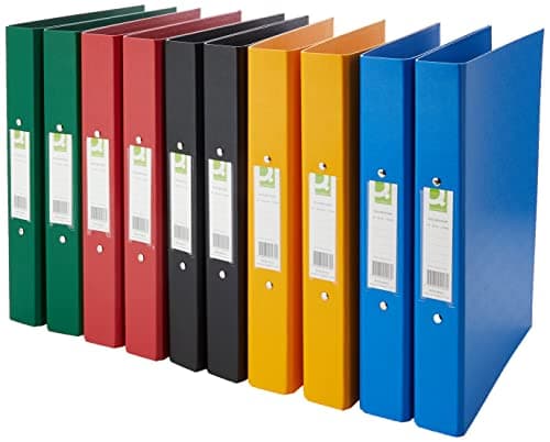 Image of Q-Connect 25mm 2 Ring Binder Polypropylene A4 Assorted (Pack of 10)