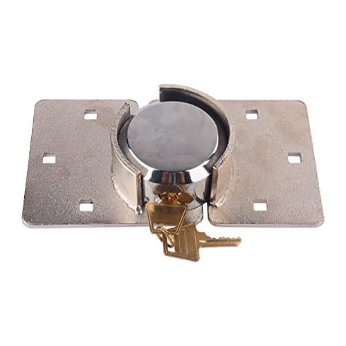 Image of Van Lock, 73mm Heavy Duty Door Security Padlock Round Lock Van Garage Shed Hasp Set Fixing Bolts with 2 Keys