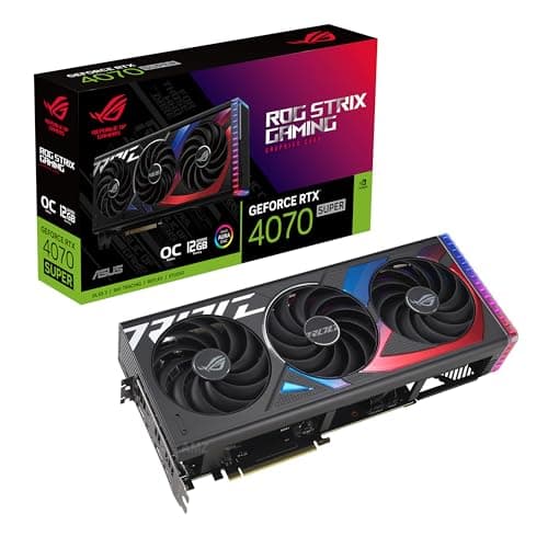 Image of ASUS ROG Strix GeForce RTX 4070 Super OC Edition Gaming Graphics Card (PCIe 4.0, 12GB GDDR6X, DLSS 3, HDMI 2.1a, DisplayPort 1.4a, Massive Vented Backplate, Power Sensing, Aura Sync)