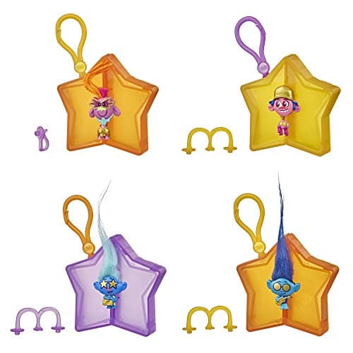 Image of Trolls DreamWorks World Tour Tiny Dancers Surprise 4-Pack Series 4, Tiny Dancers Dolls, Clips, Rings, and Glasses, Toy for Kids 4 and Up