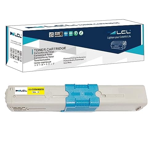 Image of LCL Compatible Toner Cartridge C332dnw C332dn c332 MC363dnw MC363dn MC363 46508709 46508713 3000Pages (1 Yellow) Replacement for OKI MC363 MC363DN C332DNW C332DN C332 MC363N MC363DNW