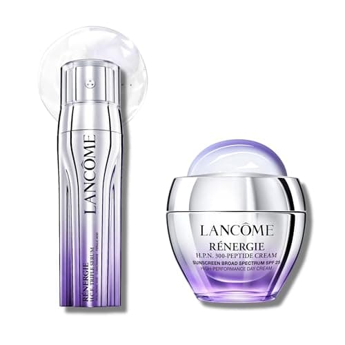 Image of Lancôme Rénergie H.C.F. Triple Serum 50ml & H.P.N. 300-Peptide Cream 50ml Bundle, Anti-Ageing Routine for Wrinkles, Dark Spots & Firmness