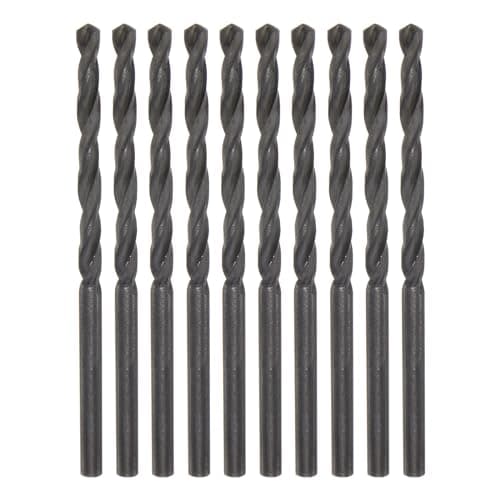 Image of sourcing map 10pcs Jobber Drill Bits 3.5mm (9/64") Nitride Coated High Speed Steel (HSS) 4241 Twist Drill Bits for Stainless Steel Copper Aluminum Alloy Metal Wood Plastic, Black