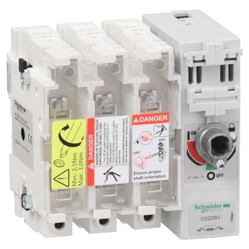 Image of Schneider Electric, TeSys GS - switch-disconnector-fuse - 3 P - 32A - BS A1, GS2DB3