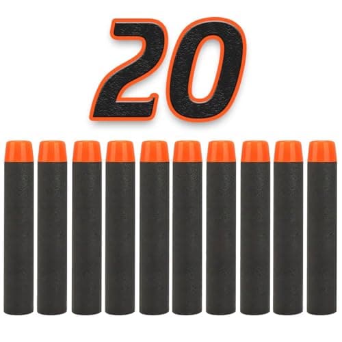 Image of Nerf Elite 2.0, 7.2 cm Arrows Refill Bullets, Replacement Arrows Ammunition Foam Darts Compatible with Nerf Hasbro Fortnite (20, Black)