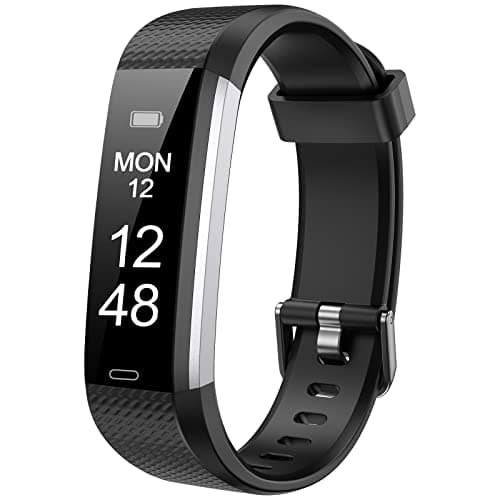 Image of Runlio Fitness Tracker with Sleep Monitor, Activity Tracker with Step and Calories Counter, IP67 Waterproof Fitness Watch with Pedometer Stopwatch for Women Men, Black