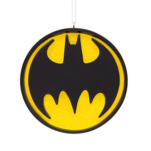 Image of Hallmark DC Comics Batman Bat Signal Christmas Ornament
